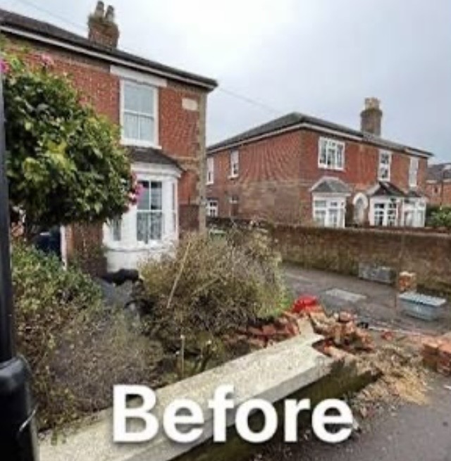 Just Driveways project before installation: A front garden transformed