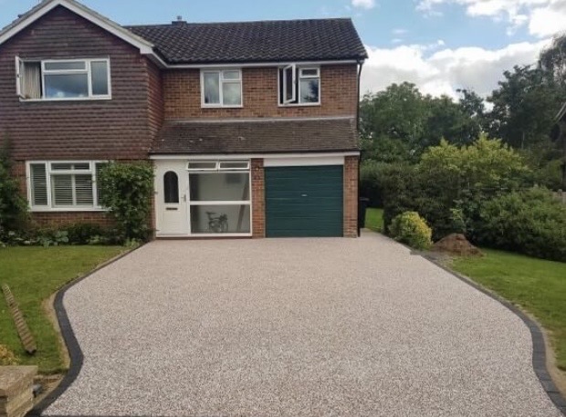 Just Driveways project after installation: A complete driveway installation
